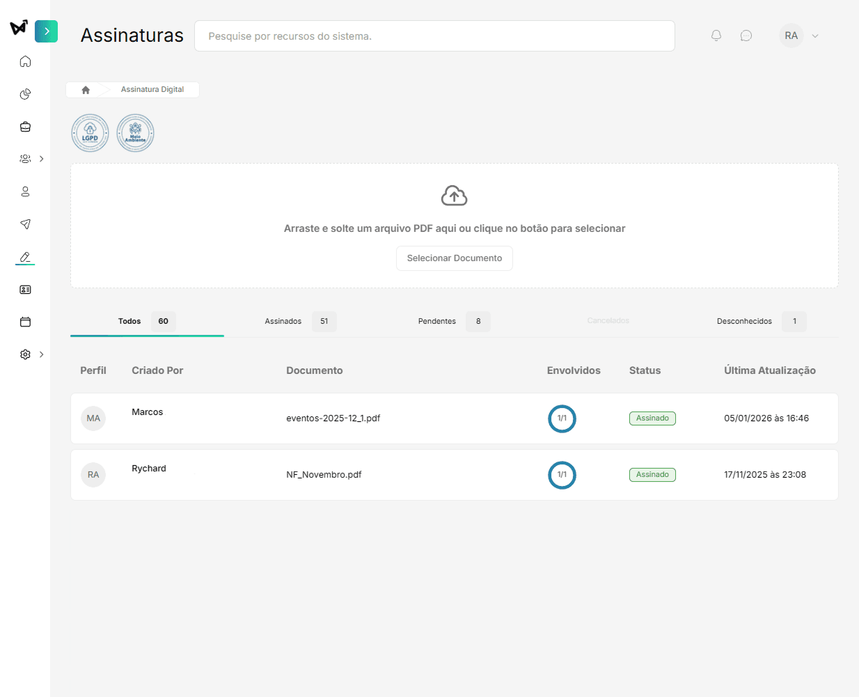 Avanci - Assinatura de Contrato Digital