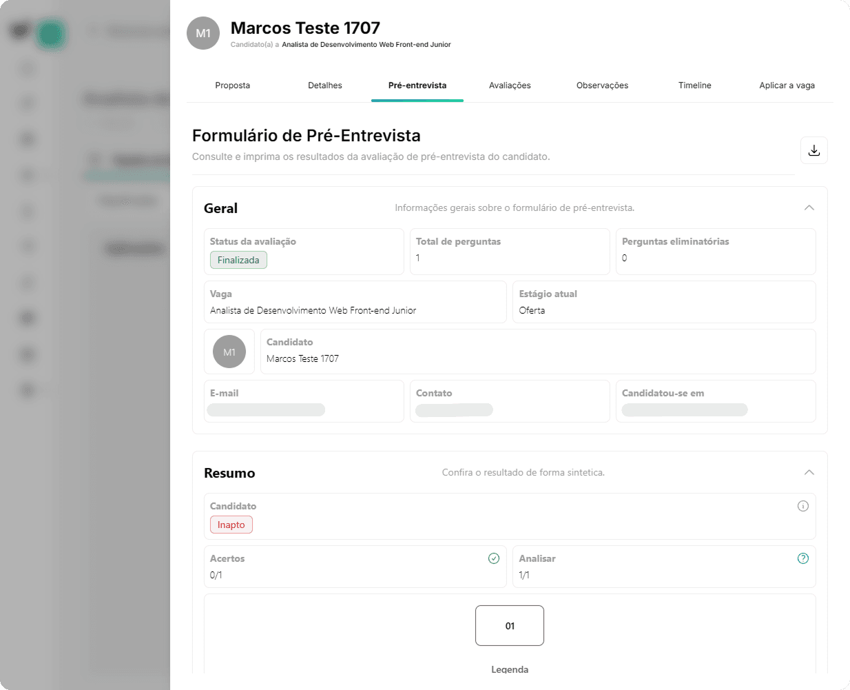 Avanci - Formulário de Pré-entrevista